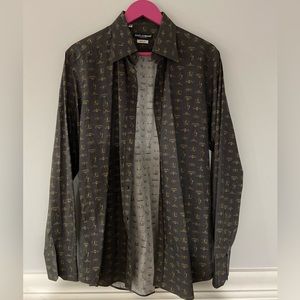 Dolce & Gabbana Crown Print Dress Shirt Shirt